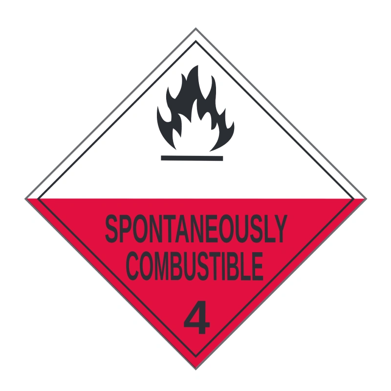 Class 4.2 Spontaneously Combustible Label
