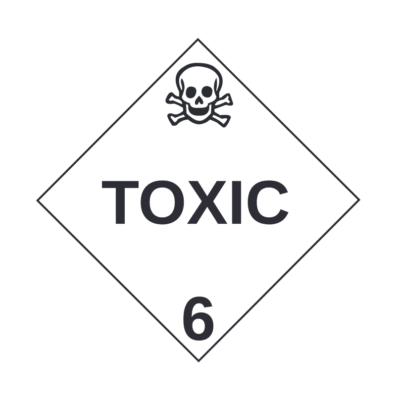 Class 6.1 Toxic Goods Label