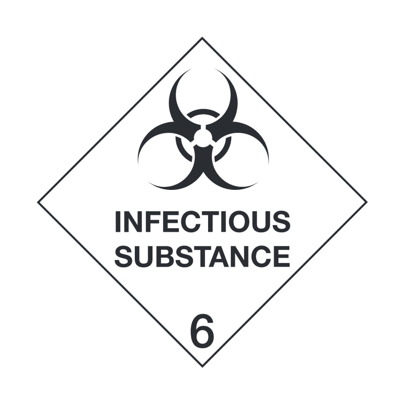 Class 6.2 Infectious Substance Label
