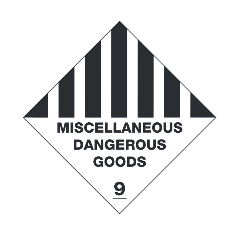 Class 9 Miscellaneous Dangerous Goods Label