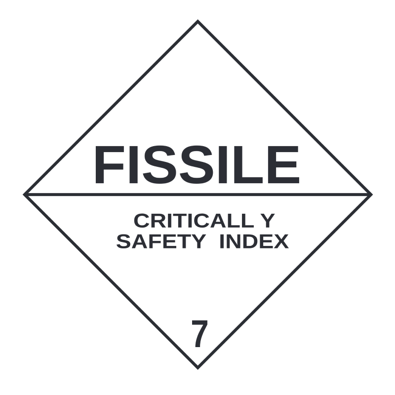 Class 7 Fissile 250mm Dangerous Goods Label